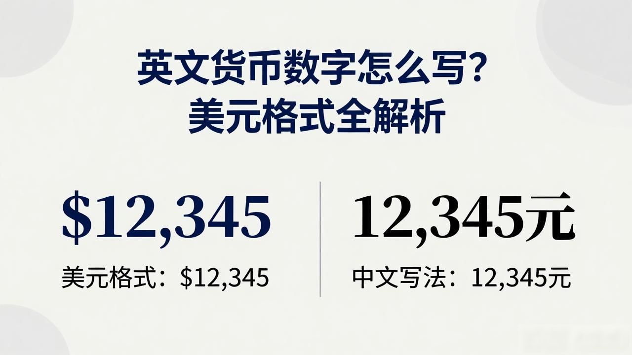 英文货币数字怎么写？美元格式全解析