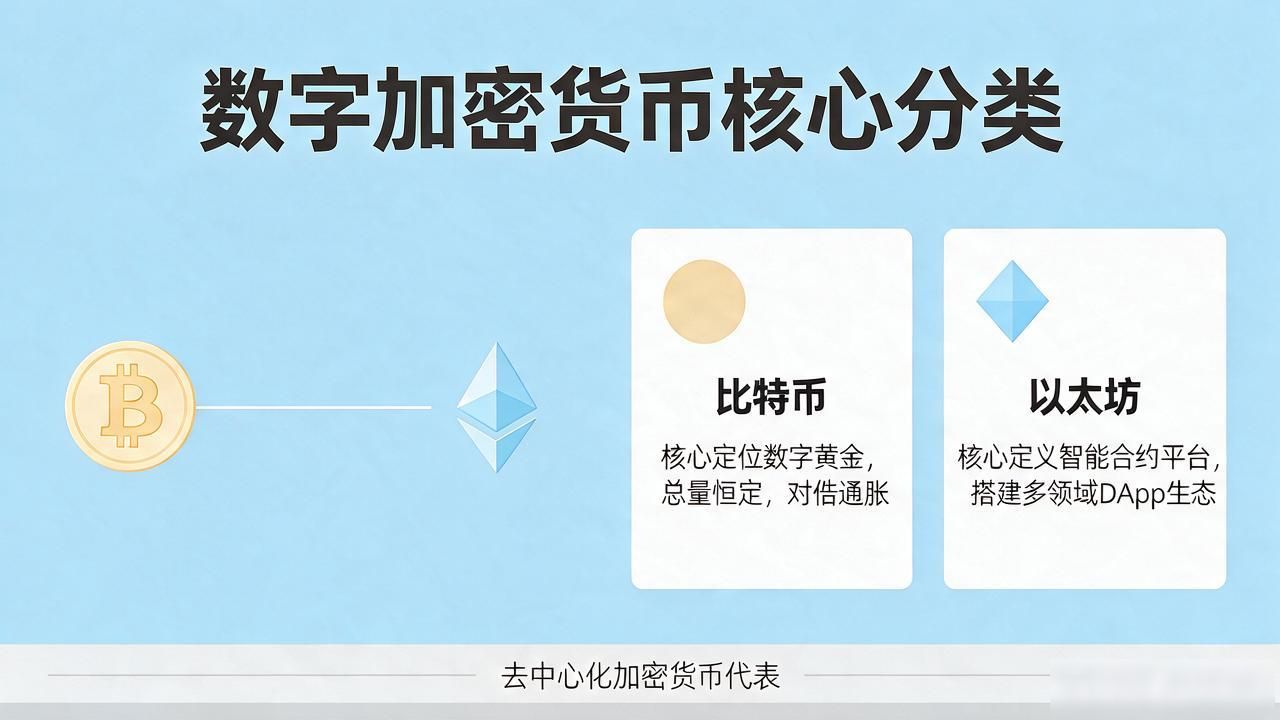 数字加密货币类型有哪些？一文看懂分类与特点