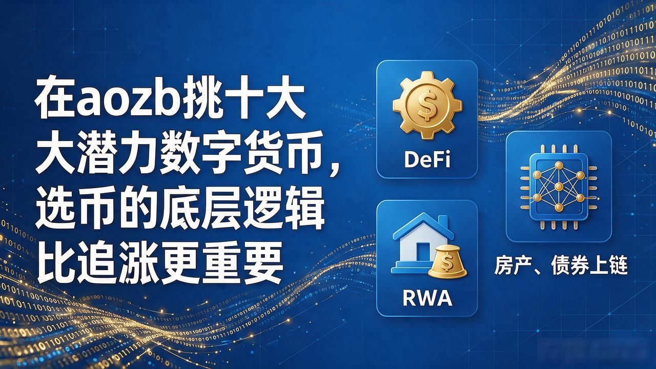 在aozb挑十大潜力数字货币，选币的底层逻辑比追涨更重要