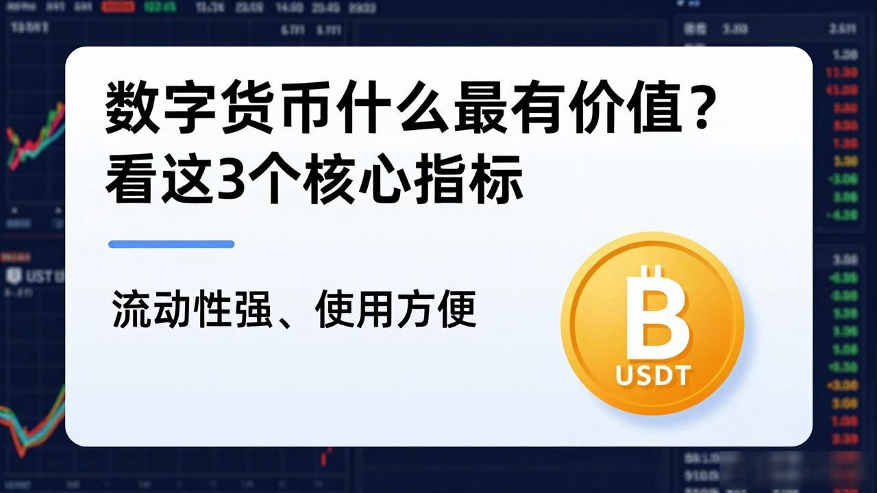 数字货币什么最有价值？看这3个核心指标