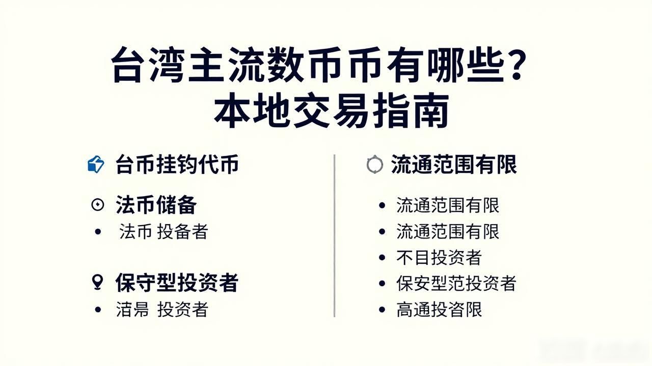 台湾主流数字货币有哪些？本地交易指南
